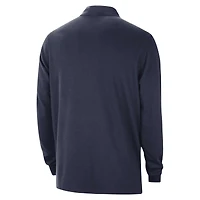 Veste à demi-zip Nike bleu marine Philadelphia 76ers Authentic Performance pour homme