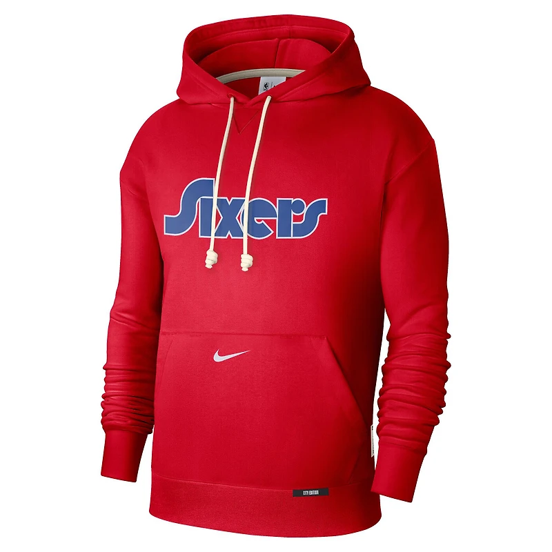 Men's Nike Red Philadelphia 76ers 2024/25 City Edition Courtside Standard Issue Pullover Hoodie