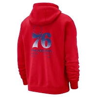 Sweat à capuche Nike rouge Philadelphia 76ers Courtside Club pour homme