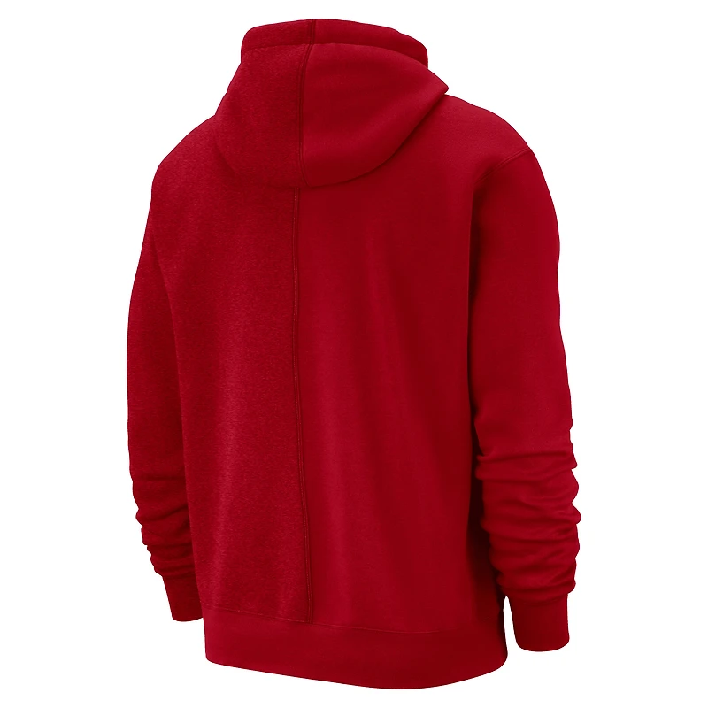 Nike Philadelphia 76ers Courtside Versus Stitch Split Sweat à capuche rouge pour homme