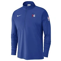 Men's Nike Royal Philadelphia 76ers 2024/25 Courtside Performance Half-Zip Top