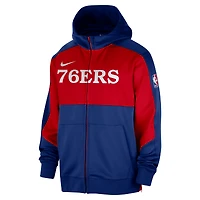 Sweat à capuche entièrement zippé Nike Royal Philadelphia 76ers Authentic On-Court Showtime Performance pour homme