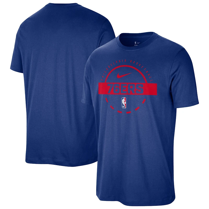 T-shirt d'entraînement authentique Nike Royal Philadelphia 76ers pour homme