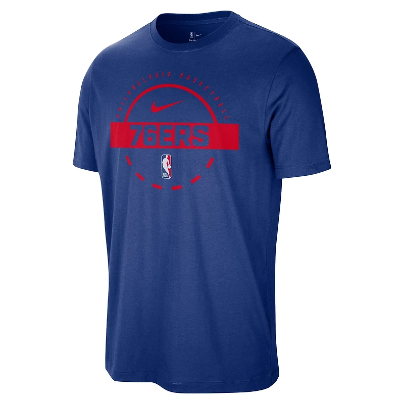 T-shirt d'entraînement authentique Nike Royal Philadelphia 76ers pour homme