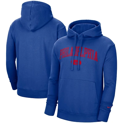 Sweat à capuche Heritage Essential des 76ers de Philadelphie Royal Nike pour homme