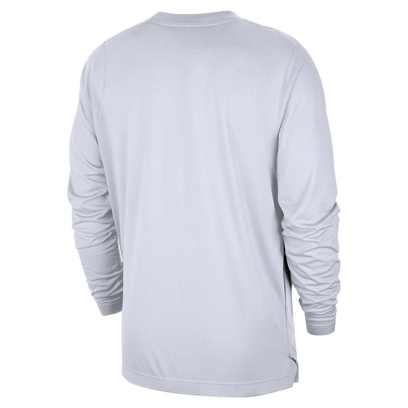 T-shirt de tir à manches longues Nike Philadelphia 76ers 2024/25 City Edition Authentic Pregame Performance pour homme Blanc