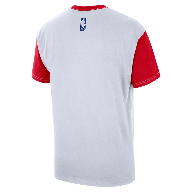 Men's Nike White Philadelphia 76ers 2024/25 City Edition Courtside Color Block T-Shirt