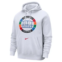 Men's Nike White Philadelphia 76ers 2024/25 City Edition Essential Club Pullover Hoodie