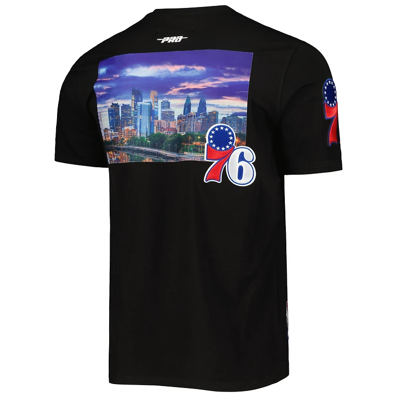 Men's Pro Standard Black Philadelphia 76ers City Scape T-Shirt