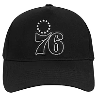 Casquette Snapback à pincement sur le devant Pro Standard noire pour homme des Philadelphia 76ers Paint the City