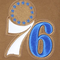 Men's Pro Standard Brown Philadelphia 76ers Paint the City Drop Shoulder Pullover Hoodie