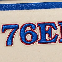 Men's Pro Standard Cream Philadelphia 76ers Retro Classic Varsity Full-Zip Jacket