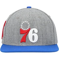 Casquette Snapback bicolore avec logo classique Pro Standard gris/Royal Philadelphia 76ers pour hommes