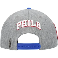 Casquette Snapback bicolore avec logo classique Pro Standard gris/Royal Philadelphia 76ers pour hommes