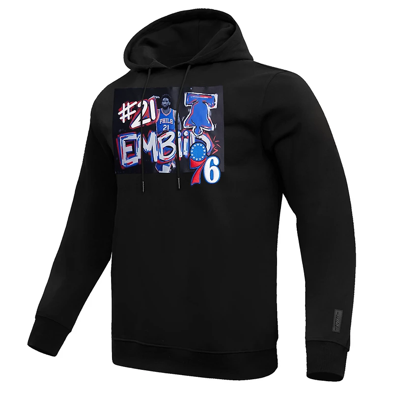 Sweat à capuche noir Pro Standard Joel Embiid pour hommes des Philadelphia 76ers Player Yearbook