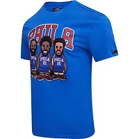 T-shirt homme Pro Standard Joel Embiid, Tobias Harris, James Harden Royal Philadelphia 76ers Multi Lineup