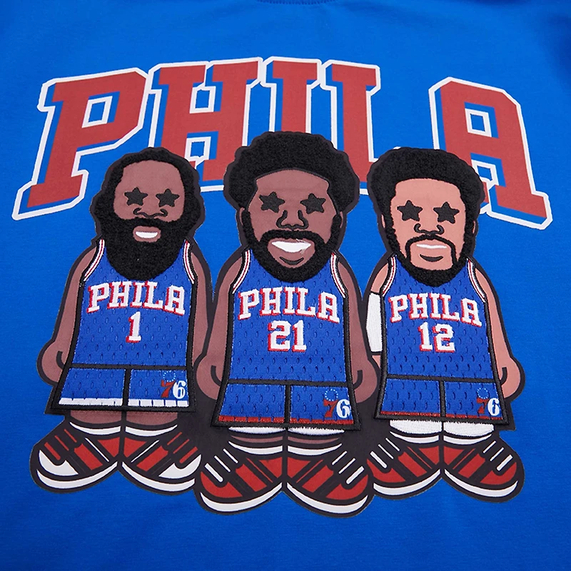 Men's Pro Standard Joel Embiid, Tobias Harris, James Harden Royal Philadelphia 76ers Multi Lineup T-Shirt