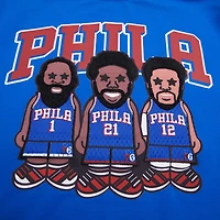 Men's Pro Standard Joel Embiid, Tobias Harris, James Harden Royal Philadelphia 76ers Multi Lineup T-Shirt