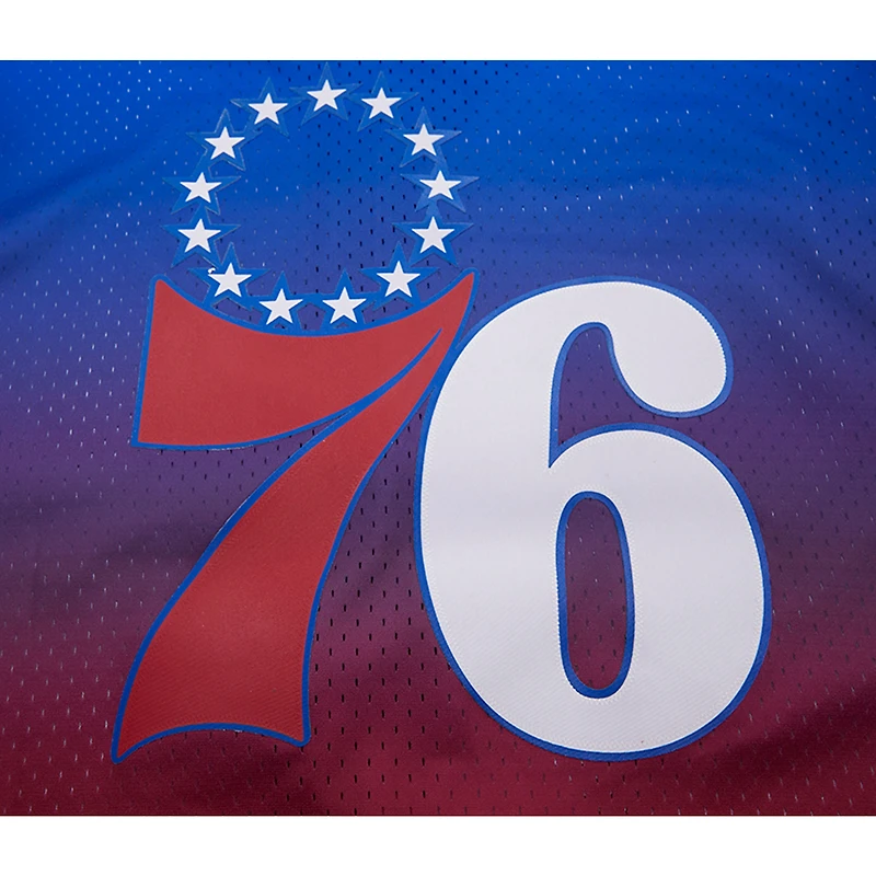 Chemise boutonnée en maille ombrée Pro Standard Royal/Red Philadelphia 76ers pour homme