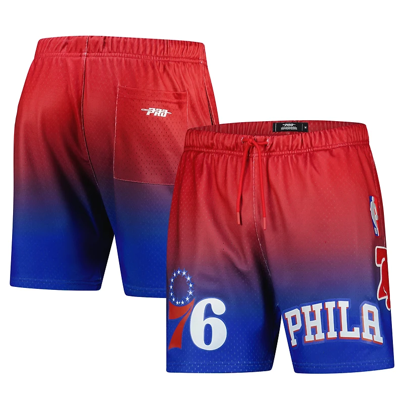 Men's Pro Standard Royal/Red Philadelphia 76ers Ombre Mesh Shorts