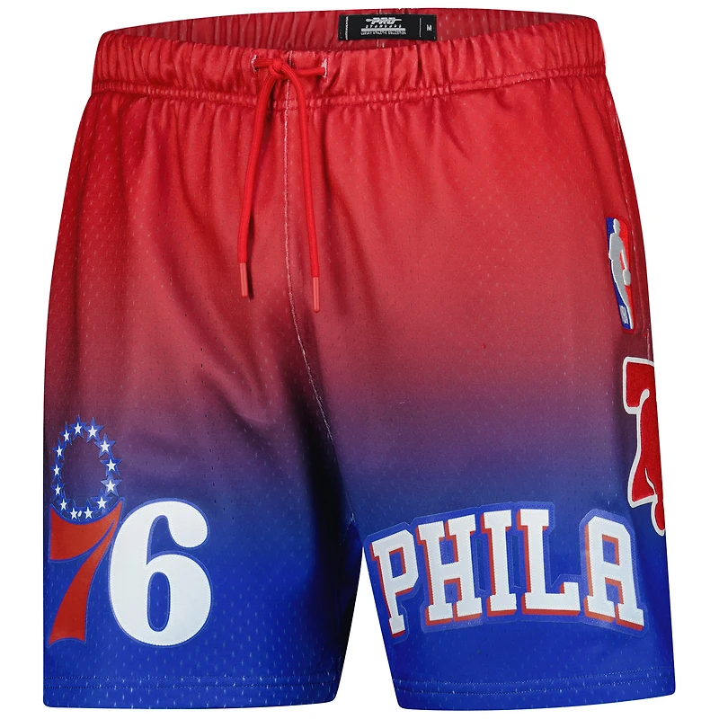 Men's Pro Standard Royal/Red Philadelphia 76ers Ombre Mesh Shorts