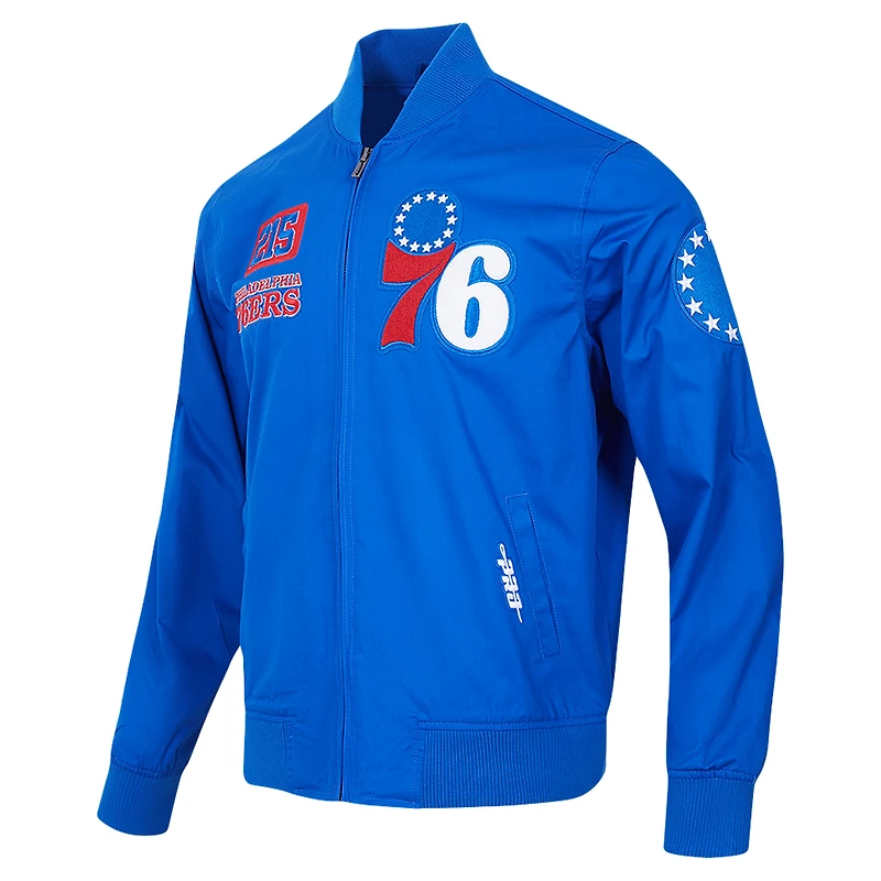 Men's Pro Standard Royal Philadelphia 76ers Area Code Twill Full-Zip Jacket