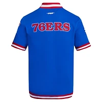 Veste d'échauffement classique à bouton-pression Pro Standard Royal Philadelphia 76ers pour hommes