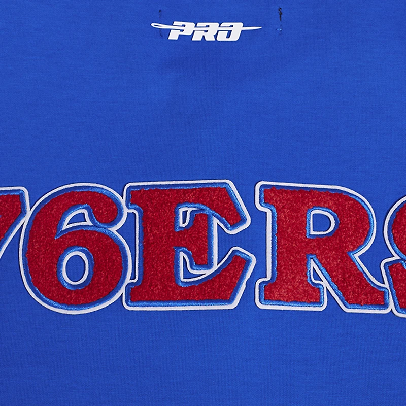 Veste d'échauffement classique à bouton-pression Pro Standard Royal Philadelphia 76ers pour hommes