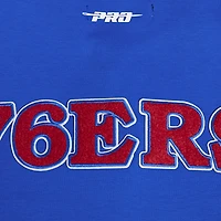 Veste d'échauffement classique à bouton-pression Pro Standard Royal Philadelphia 76ers pour hommes