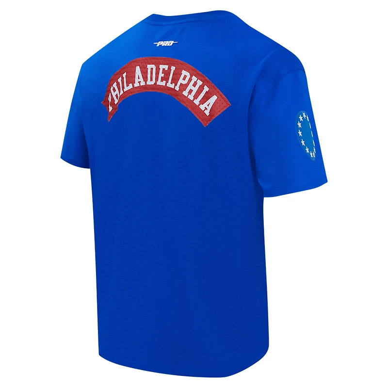 Men's Pro Standard Royal Philadelphia 76ers Made To Play Drop Shoulder T-Shirt