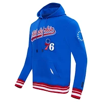 Sweat à capuche Pro Standard Royal Philadelphia 76ers Script Tail pour hommes