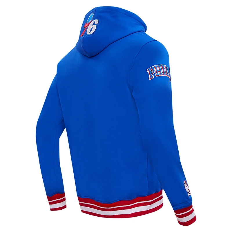 Sweat à capuche Pro Standard Royal Philadelphia 76ers Script Tail pour hommes