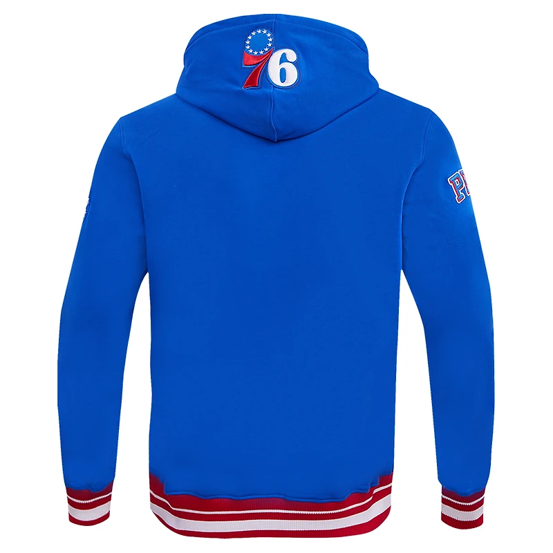 Sweat à capuche Pro Standard Royal Philadelphia 76ers Script Tail pour hommes