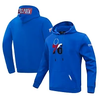 Sweat à capuche logo fendu Pro Standard Royal Philadelphia 76ers pour homme