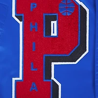 Veste à boutons-pression en satin sublimé Pro Standard Royal Philadelphia 76ers pour homme