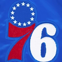 Veste à boutons-pression en satin sublimé Pro Standard Royal Philadelphia 76ers pour homme