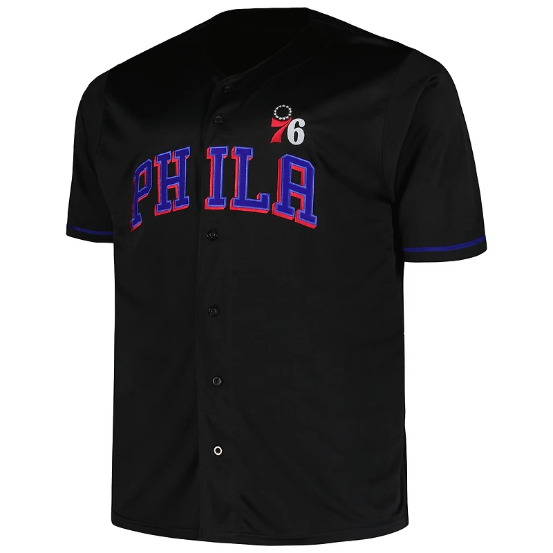 Maillot noir Profile pour hommes des Philadelphia 76ers Big & Tall Pop