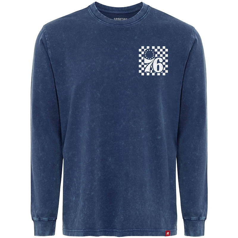 Men's Sportiqe Blue Philadelphia 76ers Bono Long Sleeve T-Shirt