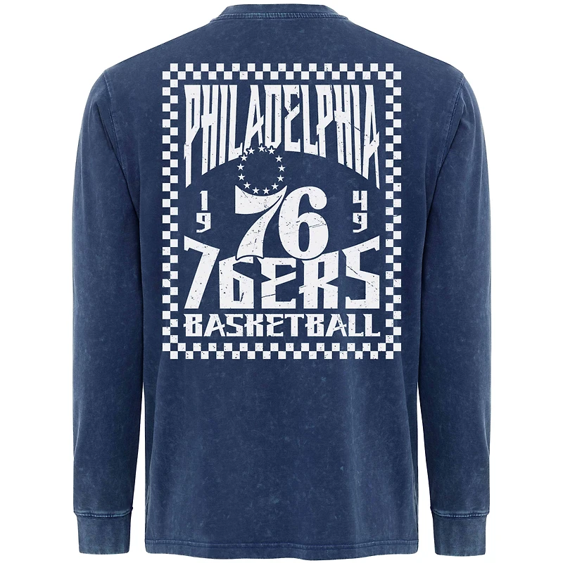 Men's Sportiqe Blue Philadelphia 76ers Bono Long Sleeve T-Shirt