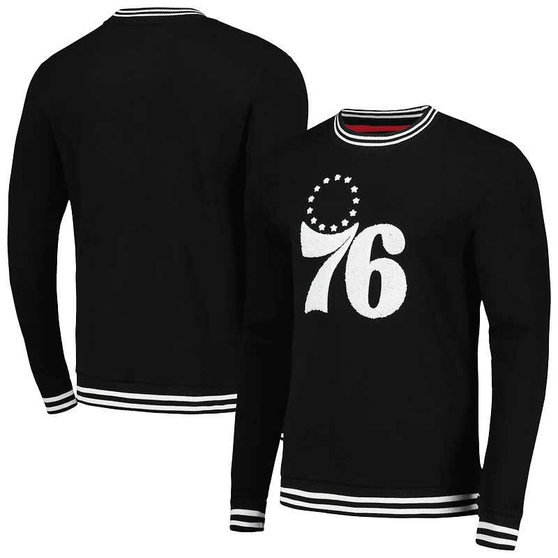 Sweat-shirt noir Stadium Essentials Philadelphia 76ers Club Level pour hommes