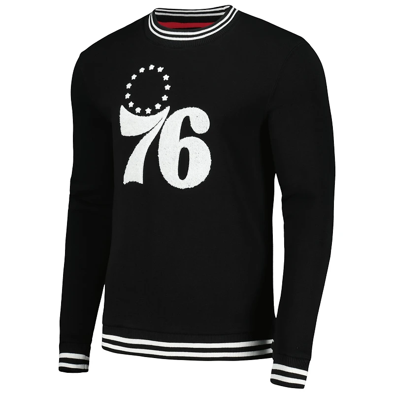 Sweat-shirt noir Stadium Essentials Philadelphia 76ers Club Level pour hommes