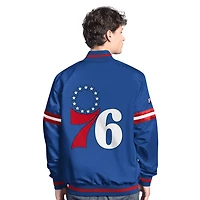 Veste universitaire à boutons-pression pour homme Philadelphia 76ers Scout Starter Royal/Red