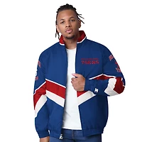 Men's Starter Royal Philadelphia 76ers Captain Oxford Full-Zip Jacket