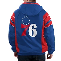 Veste à capuche demi-zip Starter Royal Philadelphia 76ers Home Team pour hommes