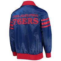 Veste universitaire Starter Royal Philadelphia 76ers The Captain II entièrement zippée pour homme