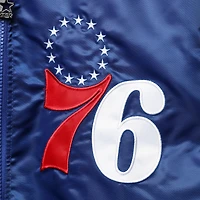 Veste universitaire Starter Royal Philadelphia 76ers The Captain II entièrement zippée pour homme