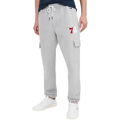 Men's Tommy Jeans Gray Philadelphia 76ers Frankie Cargo Joggers