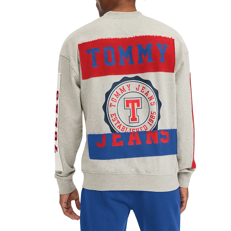 Sweat Tommy Jeans Philadelphia 76ers James Patch gris pour homme