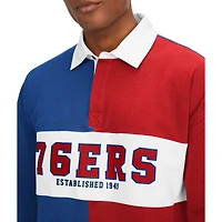 T-shirt à manches longues Ronnie Rugby des Philadelphia 76ers Tommy Jeans pour homme, bleu roi/rouge