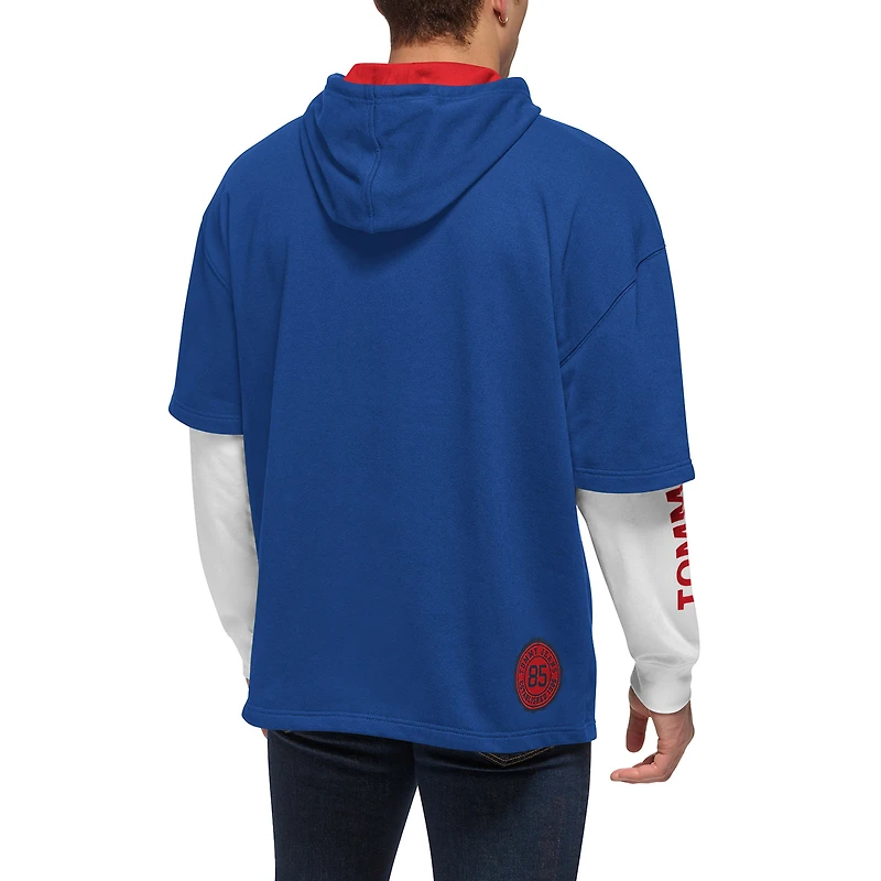 Tommy Jeans pour homme Royal/White Philadelphia 76ers Matthew 2-In-1 T-shirt & Hoodie Combo Set
